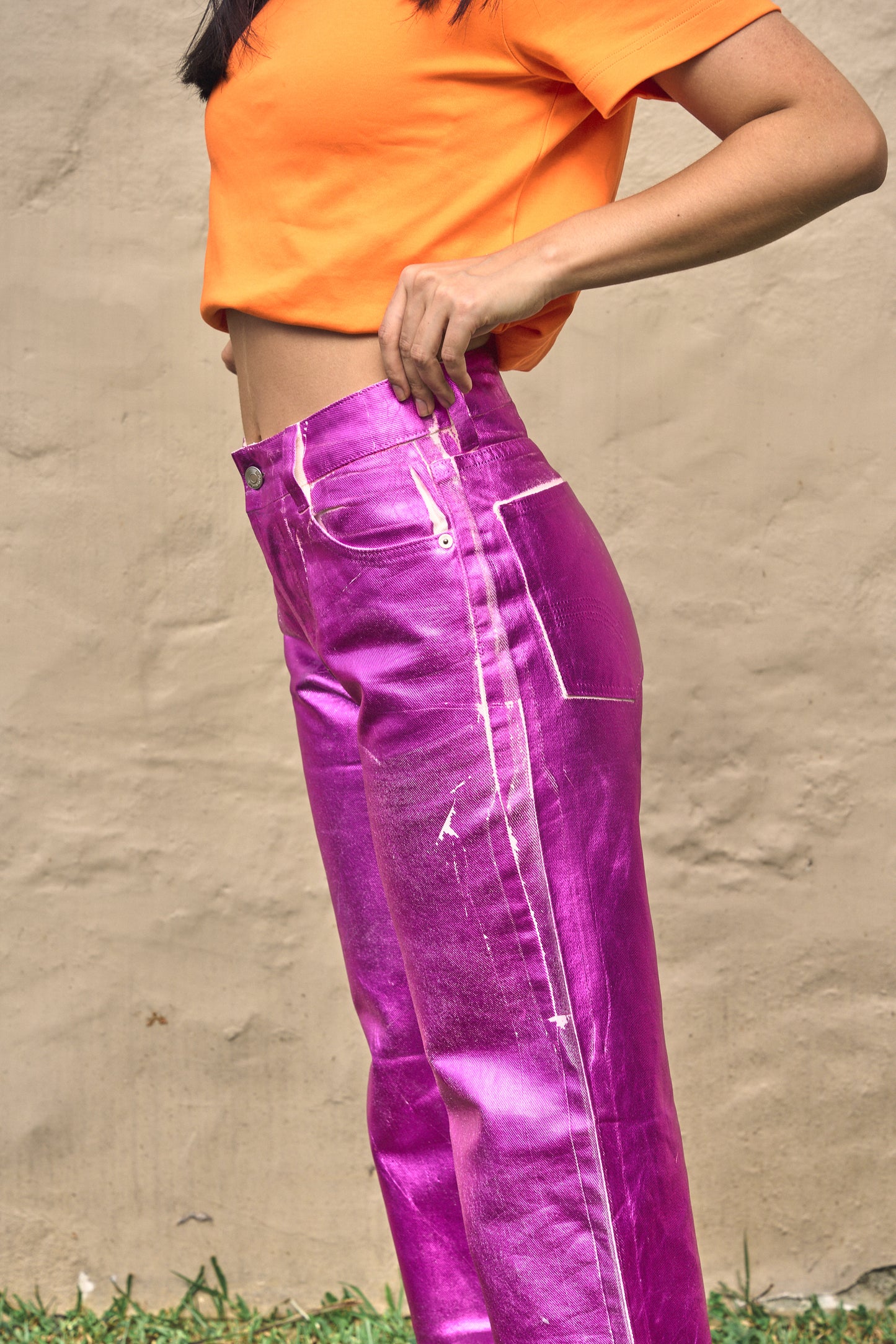 Shiny Wide Jean 009