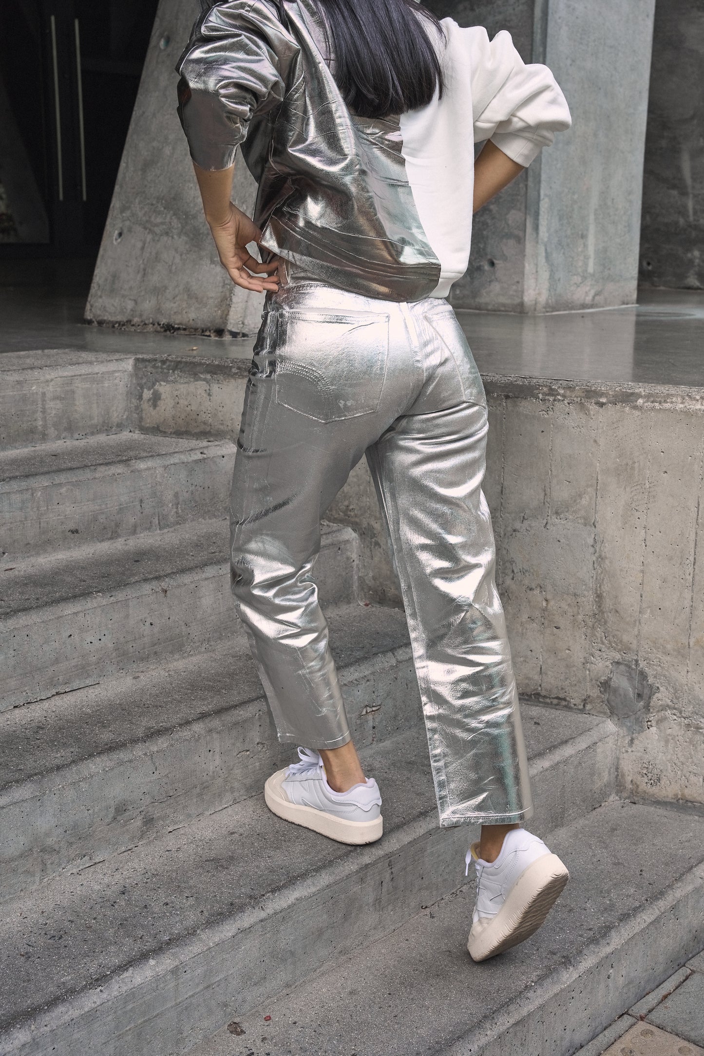 Shiny wide jean 013