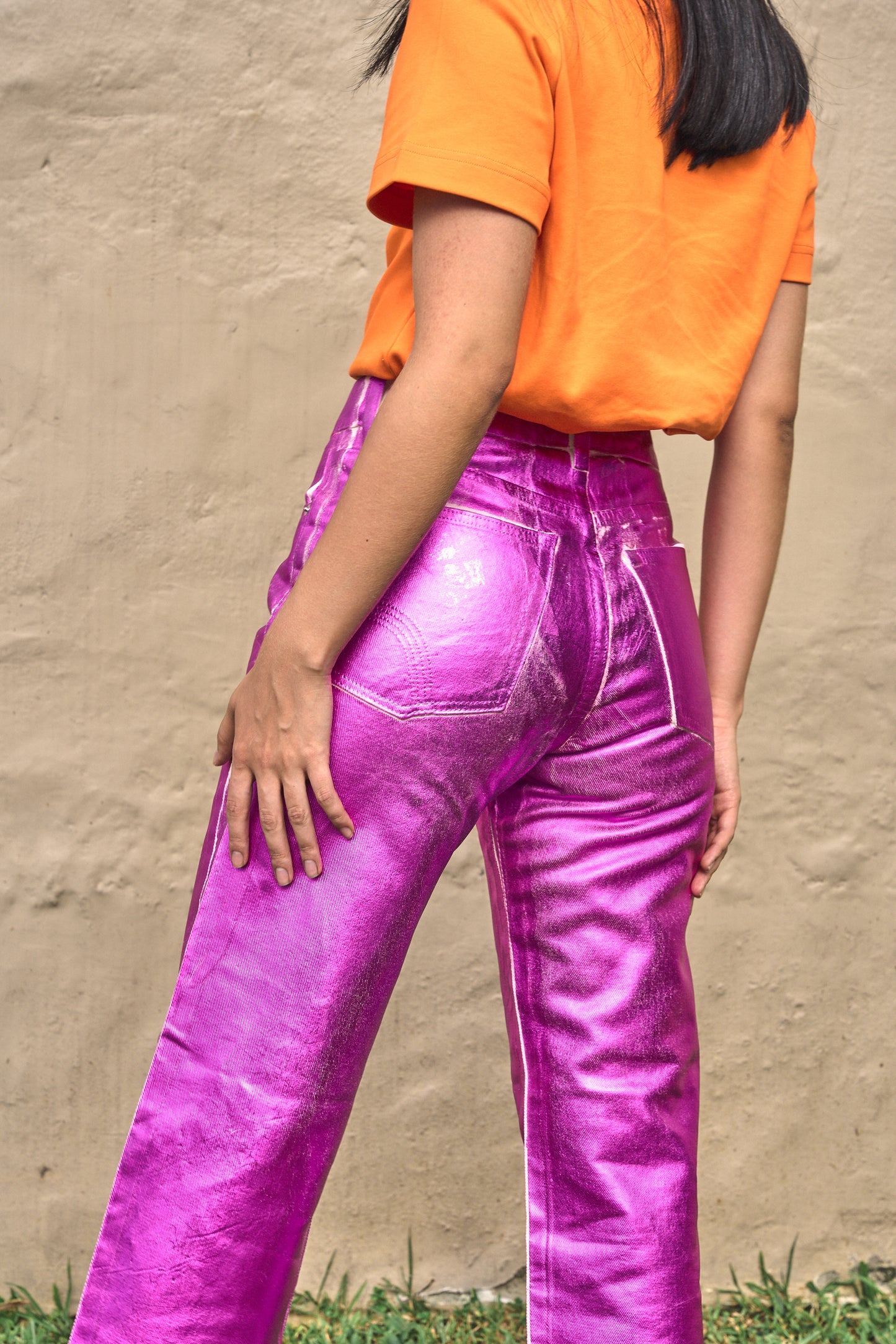 Shiny Wide Jean 009