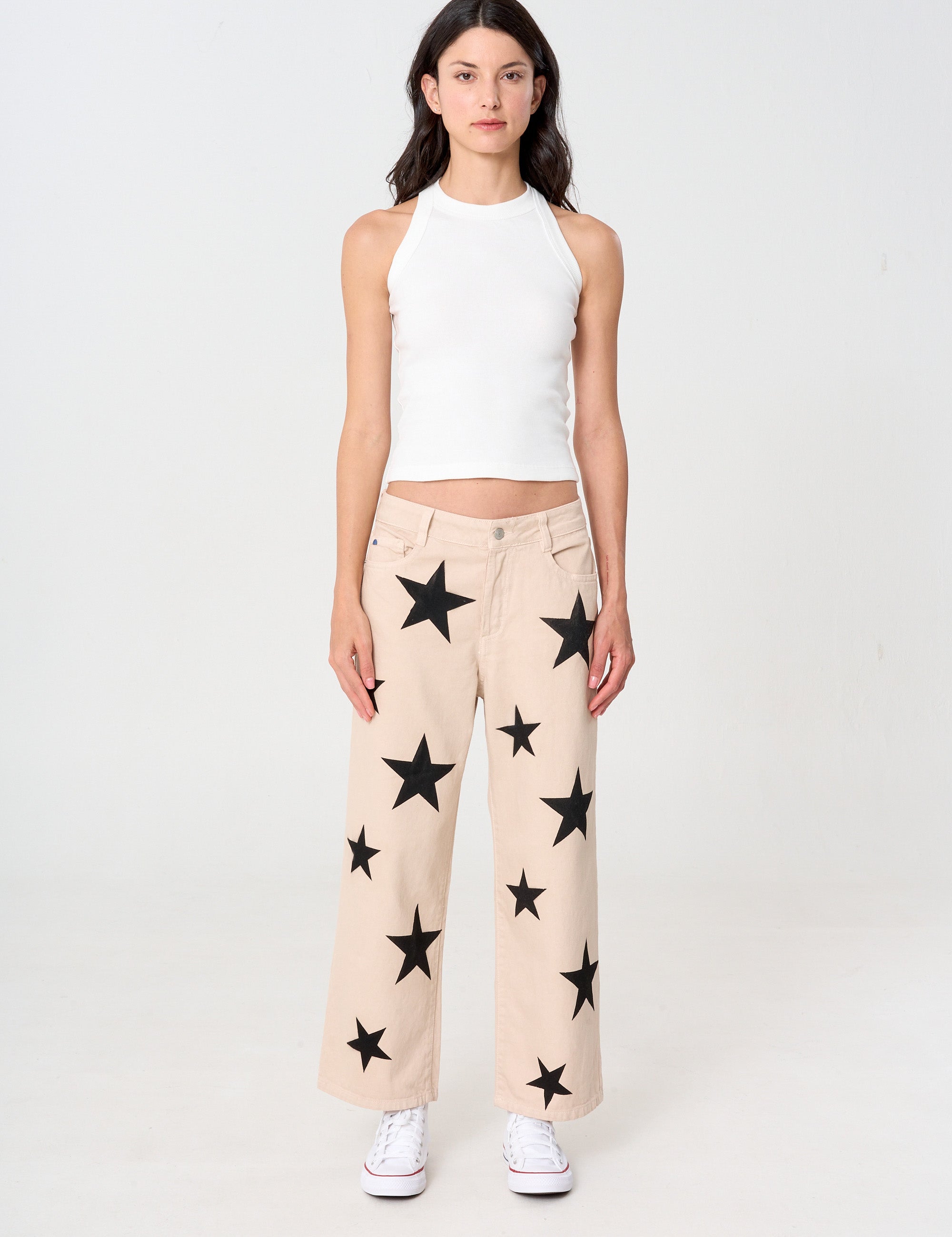 pantalón femenino con estampado 