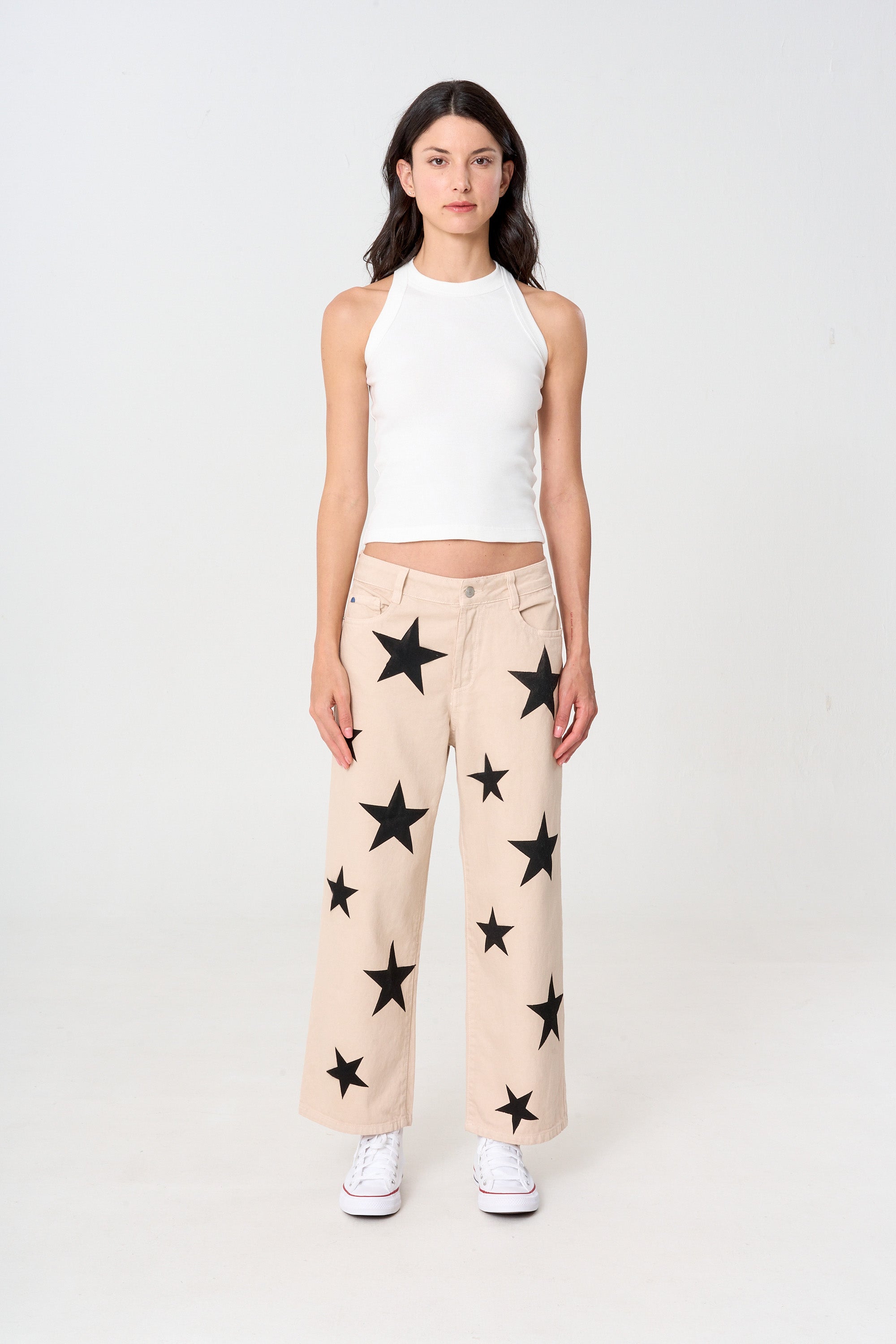 pantalón femenino con estampado 