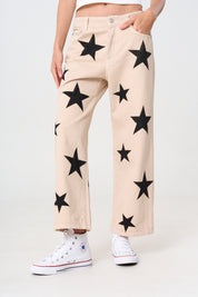 pantalón femenino con estampado 