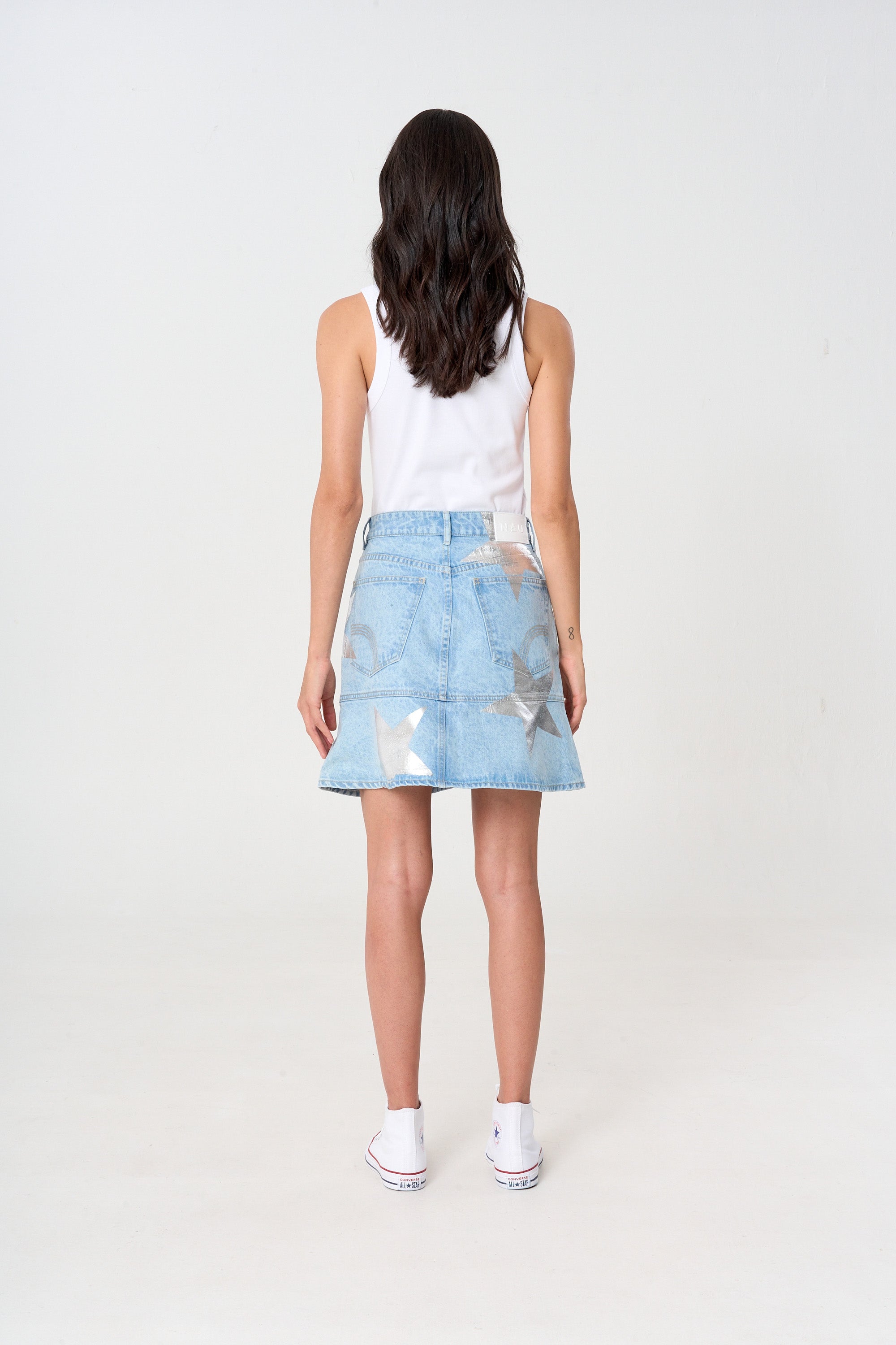 falda, jean, mujer, denim 