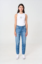 jean, leopardo, denim 