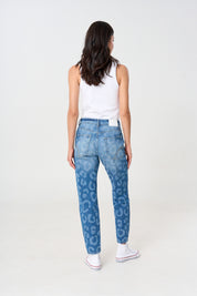 jean, leopardo, denim 