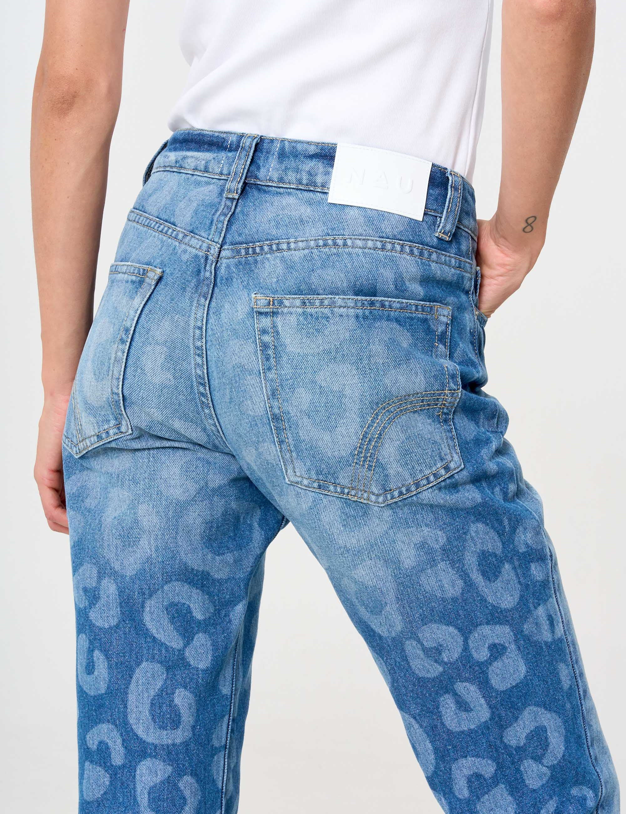 jean, leopardo, denim 