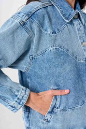 chaqueta femenina en denim