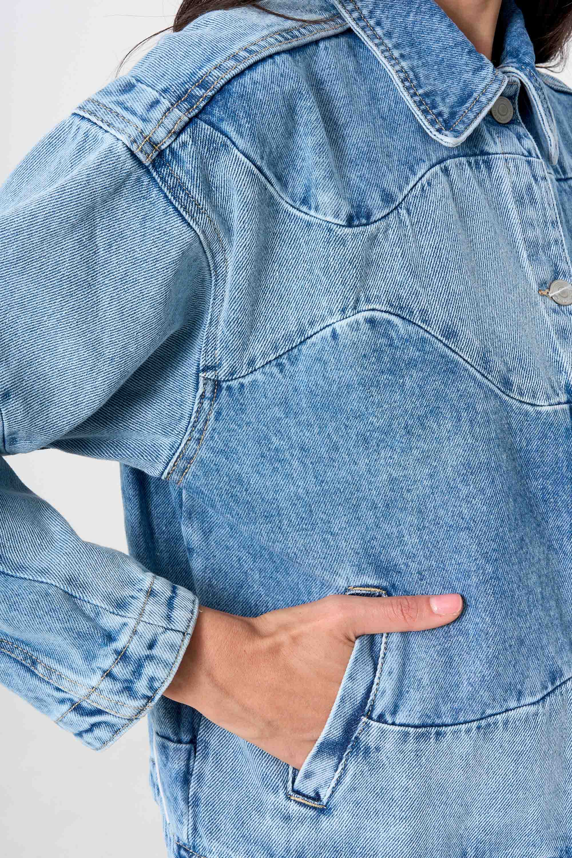 chaqueta femenina en denim