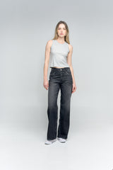Black spotted Flare Jean 159