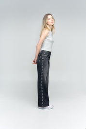 Black spotted Flare Jean 159