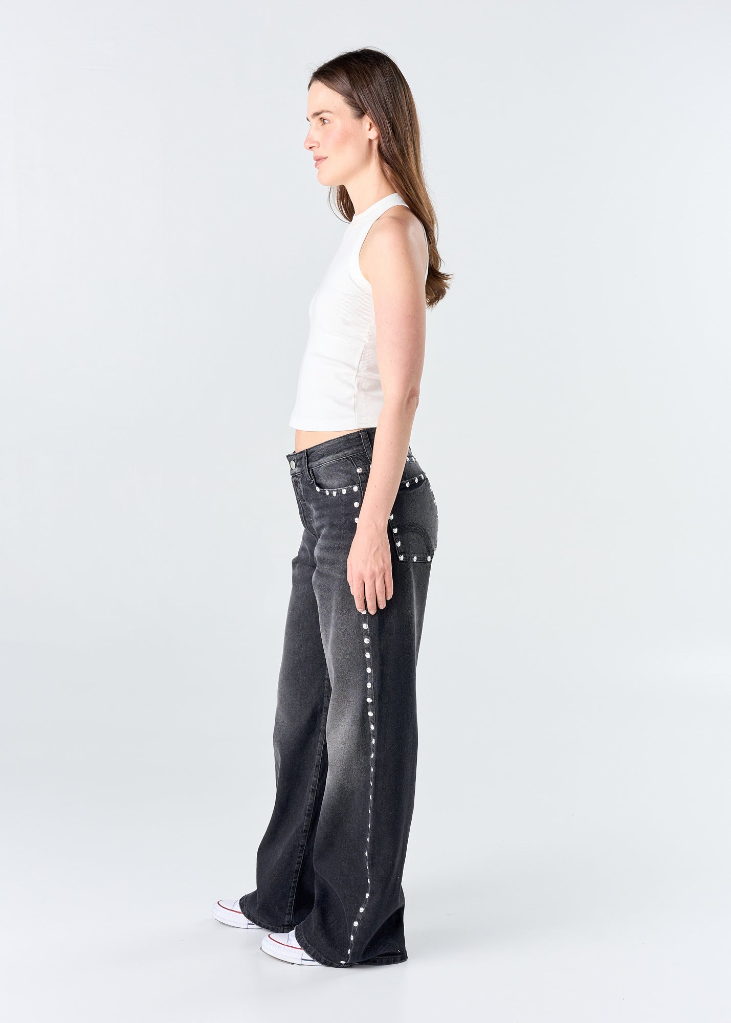 Black spotted Flare Jean 118