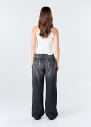 Black spotted Flare Jean 118