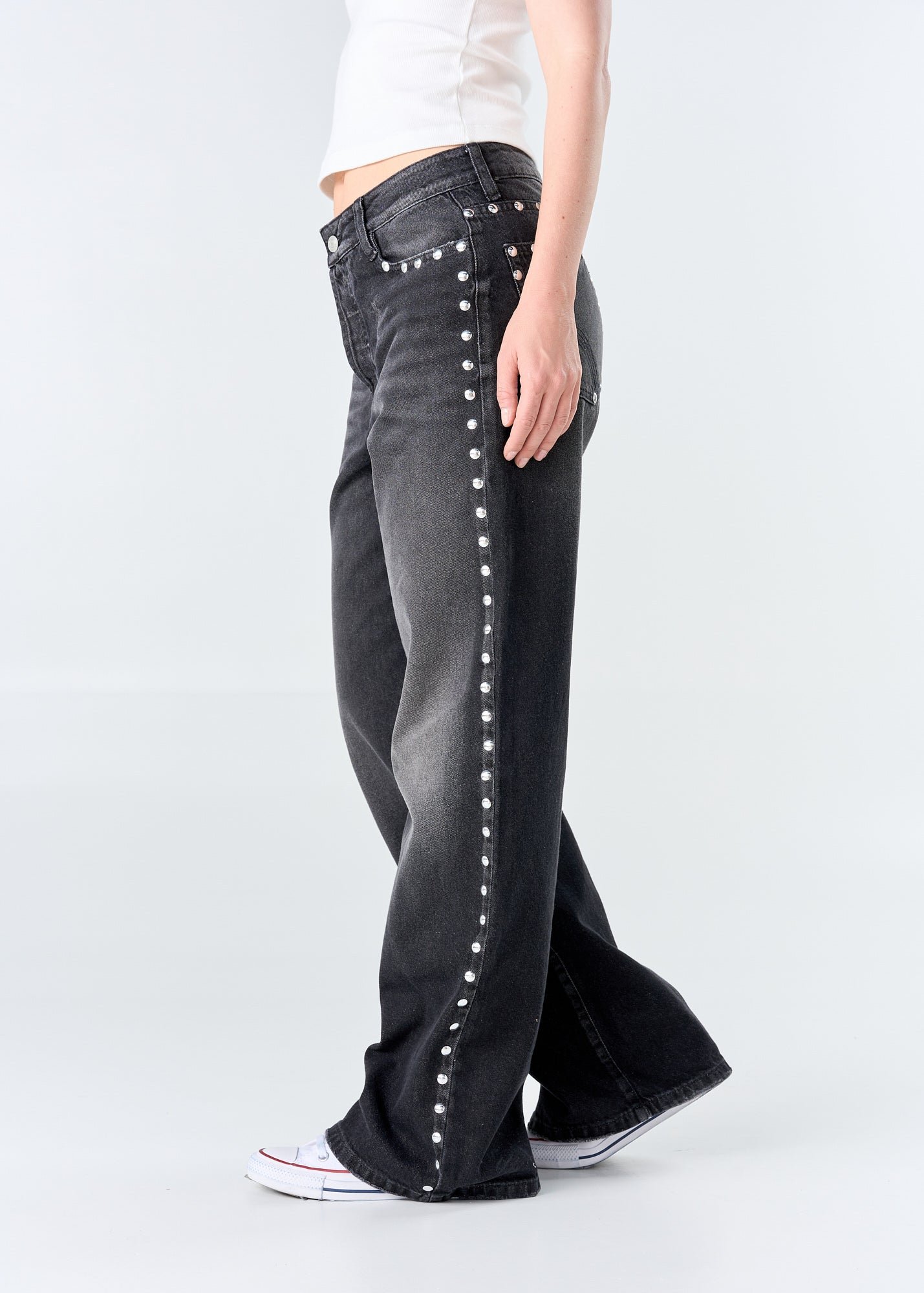 Black spotted Flare Jean 118