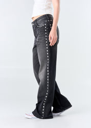 Black spotted Flare Jean 118