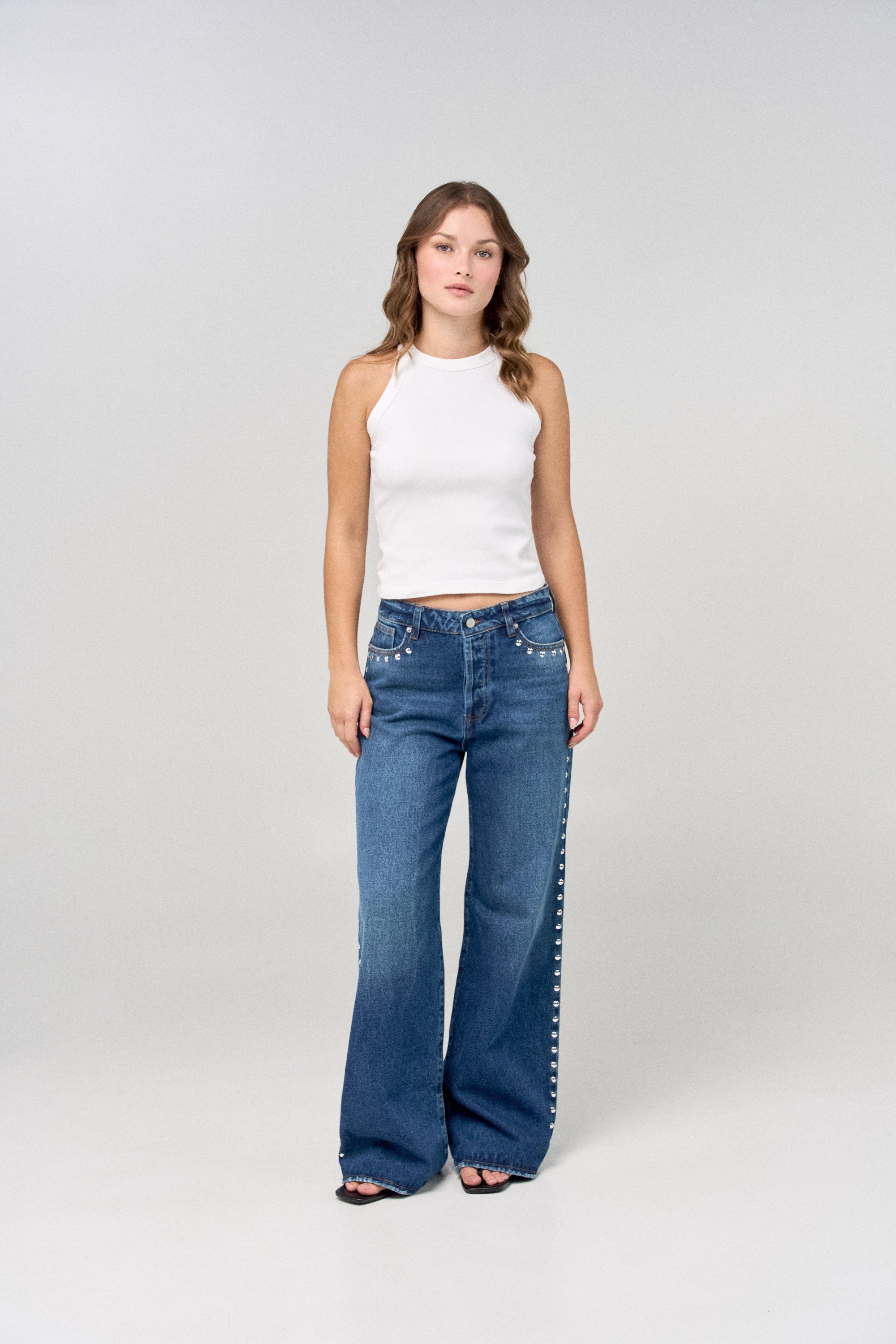 Spotted flare jean 198