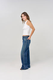Spotted flare jean 198