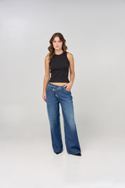 Woven flare jean 189