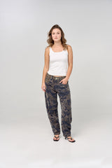 Woven barrel jean 186