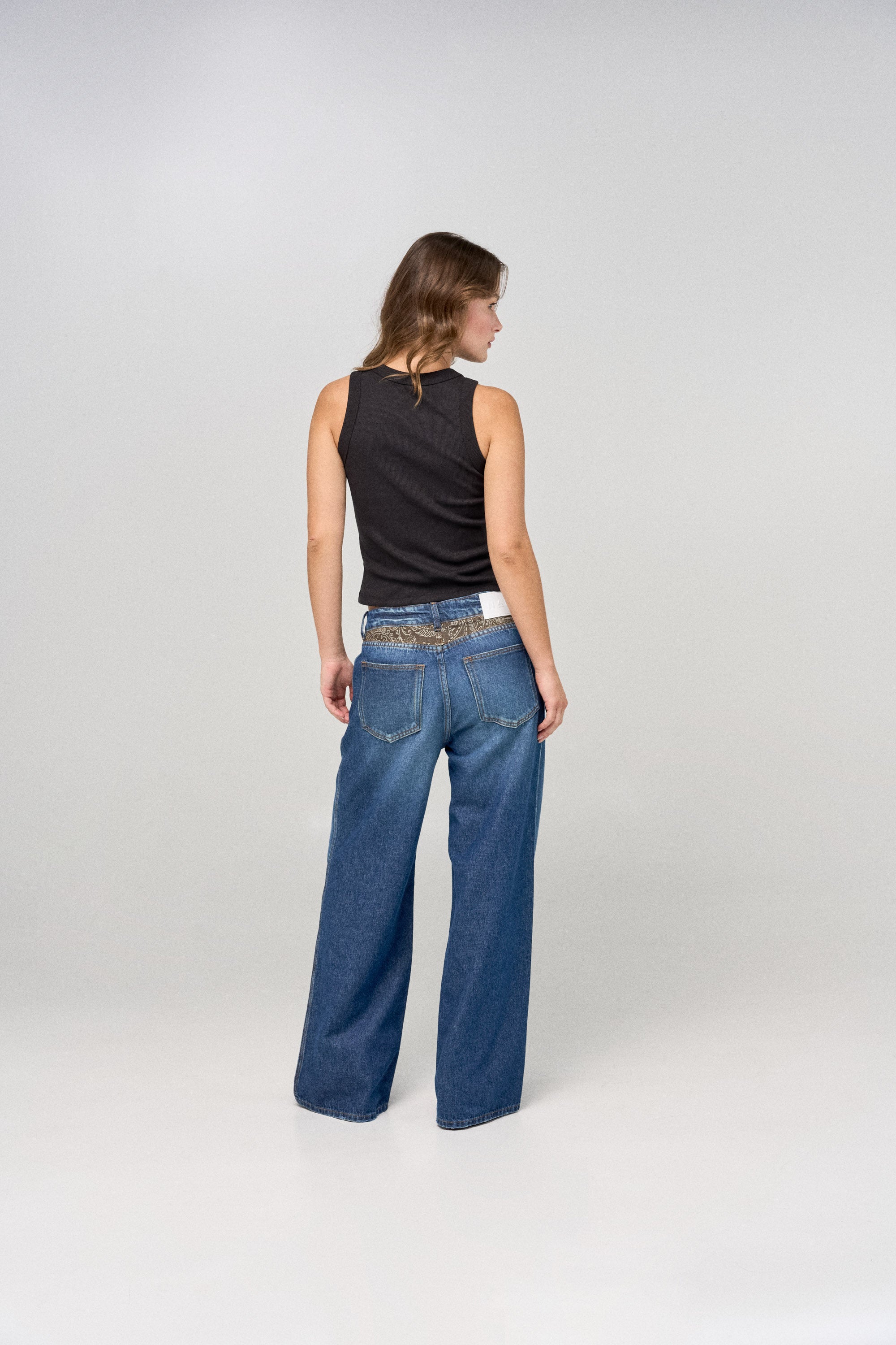 Woven flare jean 189