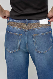 Woven flare jean 189