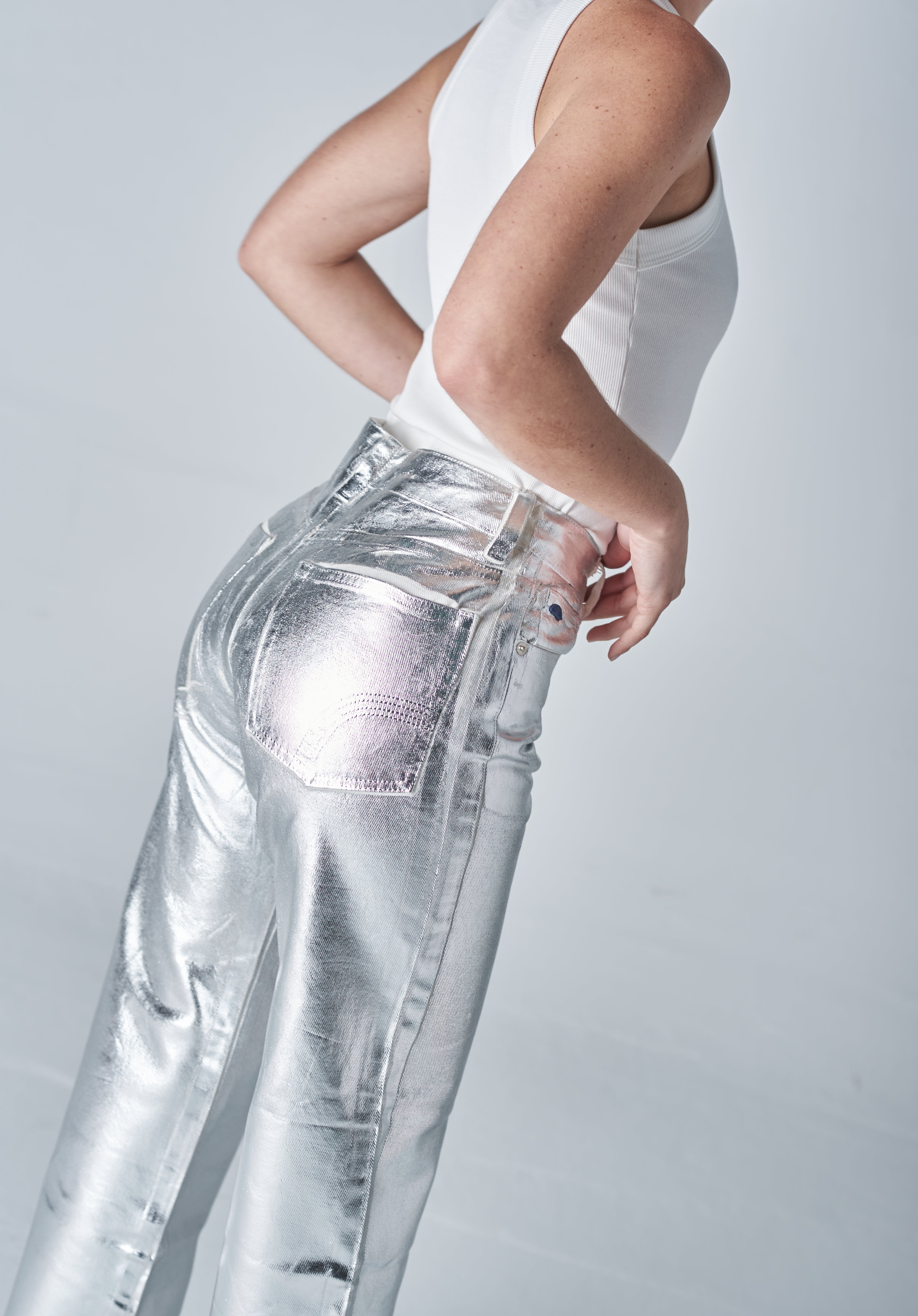 Shiny wide jean 013