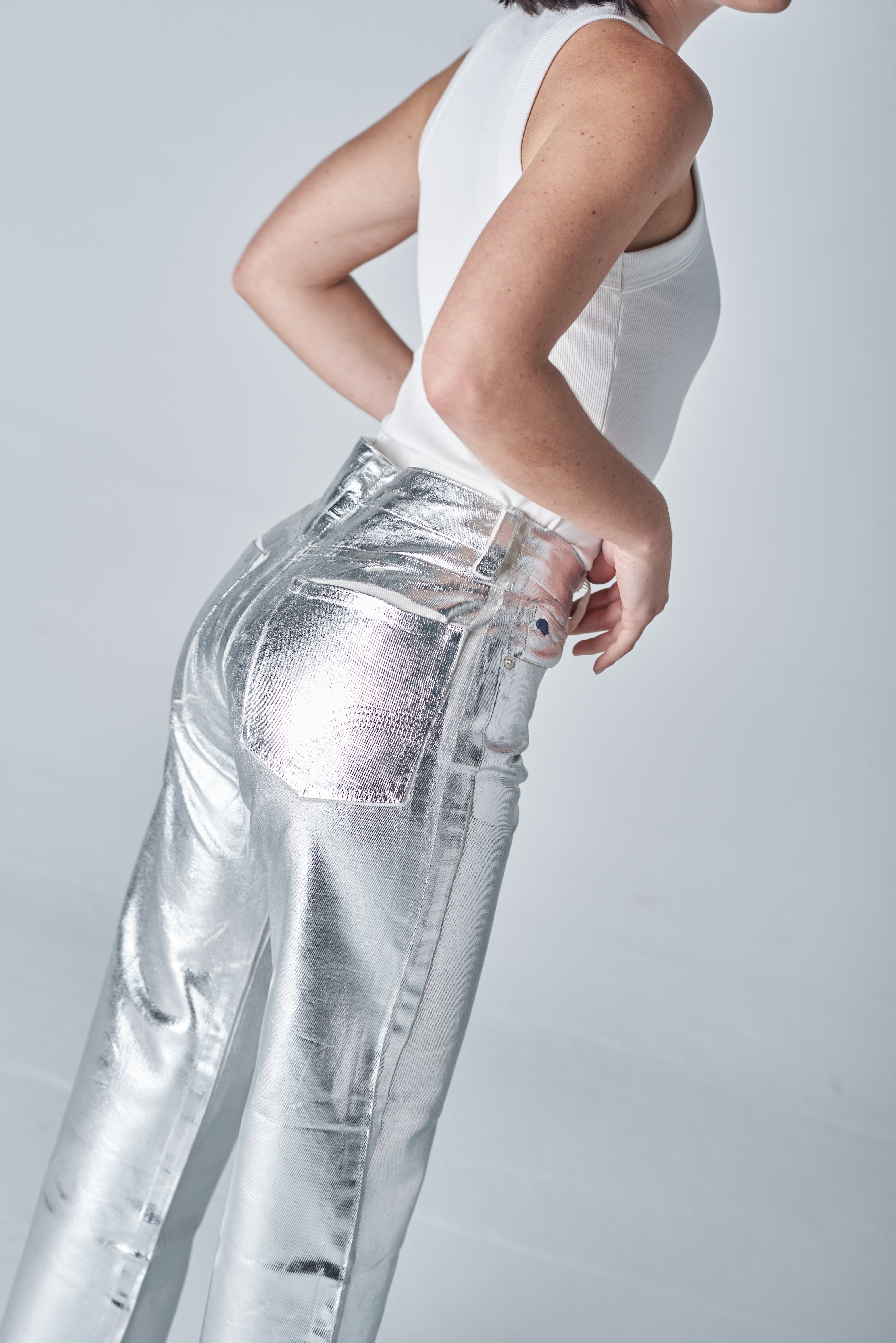 Shiny wide jean 013