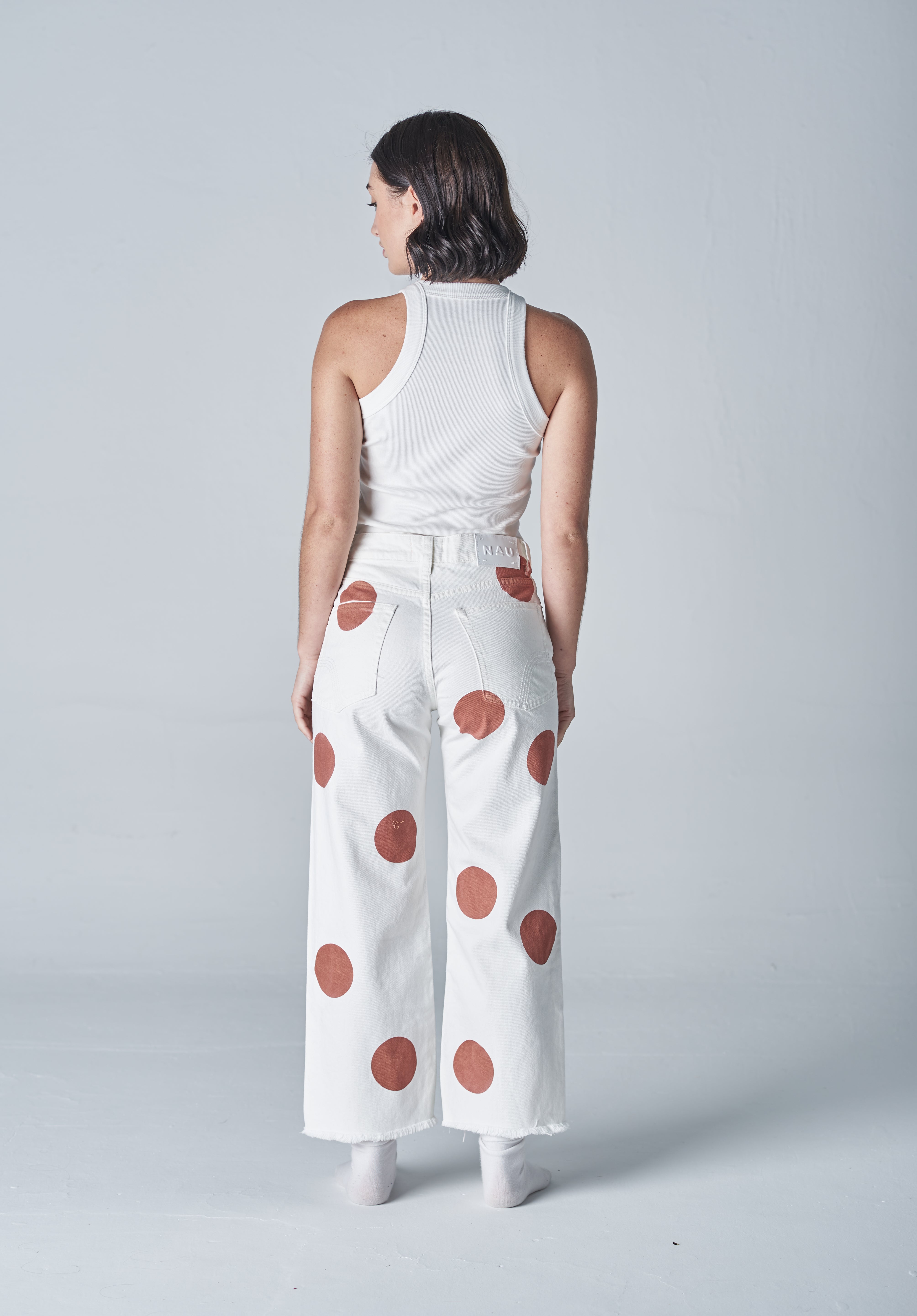 Polka Dot Wide Jean 057