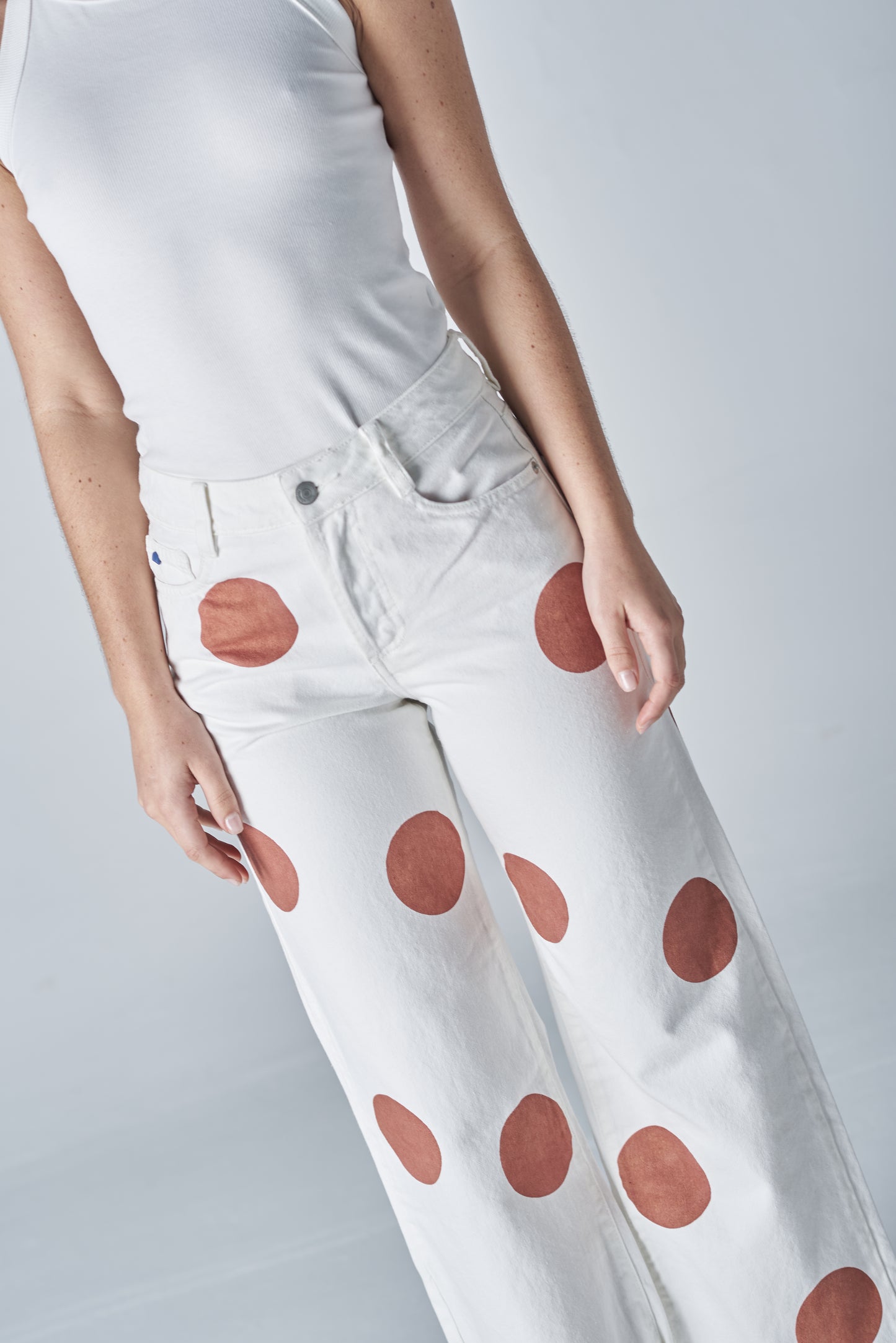 Polka Dot Wide Jean 057