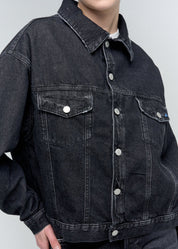 chaqueta en denim negra