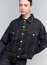 chaqueta en denim negra