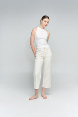 Wide Jean in Soft Cream